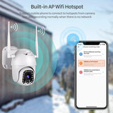 ANBIUX Cloud 1080P Wifi PTZ Camera Outdoor 2MP Auto Tracking CCTV Home Security IP Camera - Techngeek