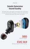 Bluetooth 5.0 Wireless Bluetooth Headphones Earphones With Microphone Mini Cordless Earbuds for Smart Phone