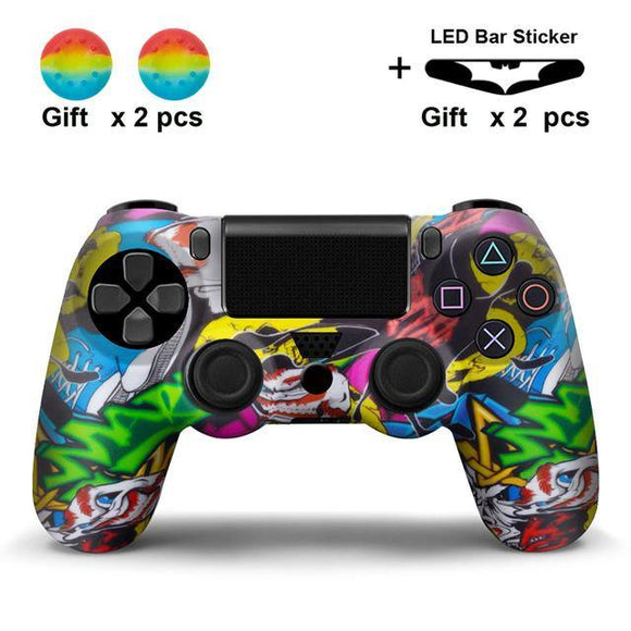 18 Colors Soft Silicone Rubber Skin Case For PS4 Gamepad Protective Cover For Sony PlayStation 4 Pro Slim Controller Camo Style - Techngeek