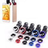 Universal Clip 3 in 1 HD Fish Eye Camera Macro Wide Angle Phone Lens For iPhone and Android