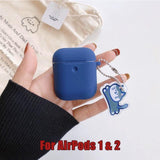 AirPods Case Cute Cartoon Bear Earphone Cases For AirPods 2 ins Style Cat Dog Flower Pendant Soft Silicone Protect Cover - Techngeek