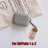 AirPods Case Cute Cartoon Bear Earphone Cases For AirPods 2 ins Style Cat Dog Flower Pendant Soft Silicone Protect Cover - Techngeek