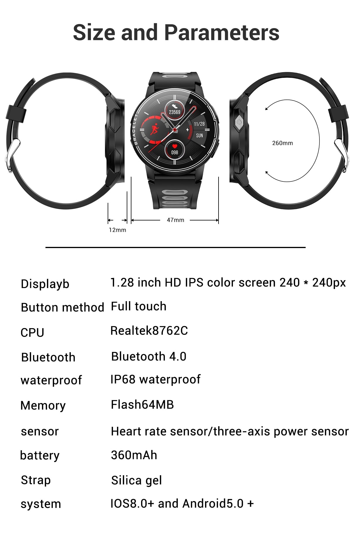 Smartwatch discount l6 ip68