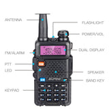 Powerful Baofeng UV-5R 8W Walkie Talkie VHF UHF Transceiver UV 5R Amateur Ham CB Radio Station 8Watts 10km Hunting Transmitter