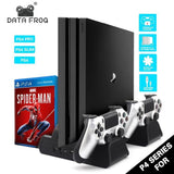 3 in 1 Vertical Stand For PS4/PS4 Slim/PS4 PRO With Dual Controller Charger Station - Techngeek