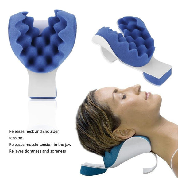 Neck Support Tension Reliever Neck Shoulder Relaxer Blue Sponge Releases Muscle Tension Relieves Tightness Soreness Therapeutic - Techngeek