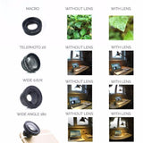 4 in 1 Universal 2X Telescope Wide Angle Marco  Fisheye Lens for iPhone Android Phone - Techngeek