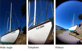 4 in 1 Universal 2X Telescope Wide Angle Marco  Fisheye Lens for iPhone Android Phone - Techngeek