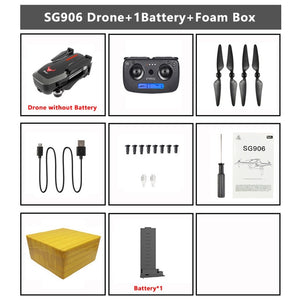 SG906 Pro GPS Drone with 4K 5G WIFI 2-axis gimbal Dual camera professional ESC 50X Zoom Brushless Quadcopter RC Dron Vs F11 K1