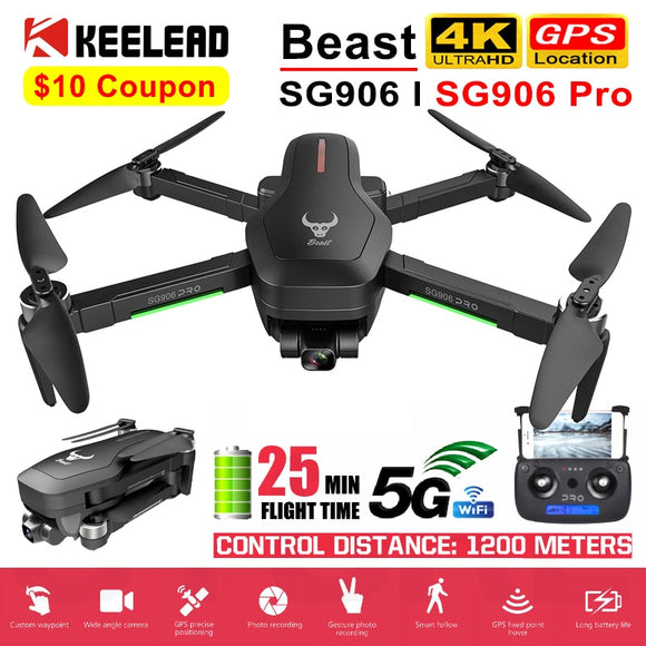 SG906 Pro GPS Drone with 4K 5G WIFI 2-axis gimbal Dual camera professional ESC 50X Zoom Brushless Quadcopter RC Dron Vs F11 K1