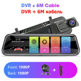 10 inches Touch Screen 1080P Car DVR stream media Dash camera Dual Lens Video Recorder Rearview mirror 1080p Rear camera