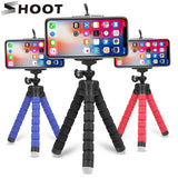 Mini Flexible Sponge Octopus Tripod for iPhone Samsung Xiaomi Huawei Mobile Phone Smartphone Tripod for Gopro 8 7 5 Camera