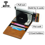 Unisex Smart Wallet Business Card Holder  RFID Wallet