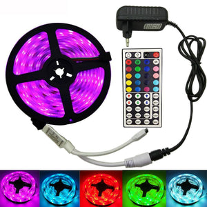 5050 LED Light Strip DC12V led strip lights Non Waterproof 5m RGB Tape Diode Neon led Ribbon Flexible Light For Room Decoration - Techngeek