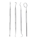 New 3 Pcs/lot 4pcs/setHealthy Professional Handle Dental Tool Pick Scaler Mirror Set Stainless Steel Teeth Clean Make Up Tools - Techngeek