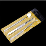 New 3 Pcs/lot 4pcs/setHealthy Professional Handle Dental Tool Pick Scaler Mirror Set Stainless Steel Teeth Clean Make Up Tools - Techngeek