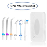 Oral Irrigator USB Rechargeable Portable Dental Water Floss 5 Modes 300ml Irrigator Dental Teeth Cleaner + 5 Jet Tip & Bag - Techngeek