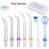 Oral Irrigator USB Rechargeable Portable Dental Water Floss 5 Modes 300ml Irrigator Dental Teeth Cleaner + 5 Jet Tip & Bag - Techngeek