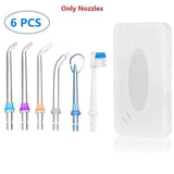 Oral Irrigator USB Rechargeable Portable Dental Water Floss 5 Modes 300ml Irrigator Dental Teeth Cleaner + 5 Jet Tip & Bag - Techngeek