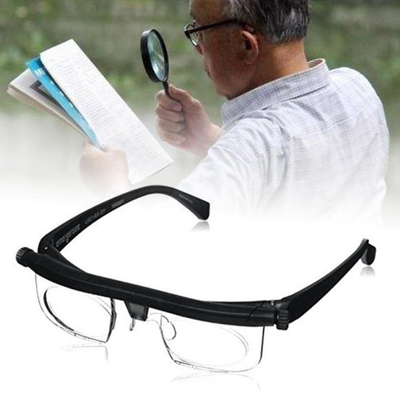 Adjustable Strength Lens Eyewear Variable Focus Distance Vision Zoom Glasses Protective Magnifying Glasses with Storage Bag - Techngeek