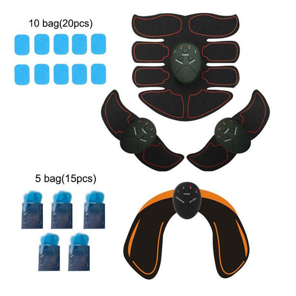 Ems trainer muscle stimulator abs Fitness equipment Lazy fitness for abdomen Arm Hip ems gear pad full set - Techngeek