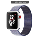 Band For Apple Watch Series 3/2/1 38MM 42MM Nylon Soft Breathable Replacement Strap Sport Loop for iwatch series 4 5 40MM 44MM - Techngeek