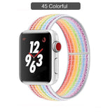 Band For Apple Watch Series 3/2/1 38MM 42MM Nylon Soft Breathable Replacement Strap Sport Loop for iwatch series 4 5 40MM 44MM - Techngeek