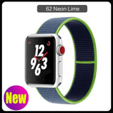 Band For Apple Watch Series 3/2/1 38MM 42MM Nylon Soft Breathable Replacement Strap Sport Loop for iwatch series 4 5 40MM 44MM - Techngeek