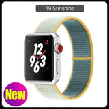 Band For Apple Watch Series 3/2/1 38MM 42MM Nylon Soft Breathable Replacement Strap Sport Loop for iwatch series 4 5 40MM 44MM - Techngeek