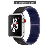 Band For Apple Watch Series 3/2/1 38MM 42MM Nylon Soft Breathable Replacement Strap Sport Loop for iwatch series 4 5 40MM 44MM - Techngeek