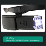 Adjustable 2 Lens Loupe LED Light Headband Magnifier Glass LED Magnifying Glasses With Lamp 1.5X20x2.5X3.5X4.0X4.5X