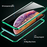 Metal Magnetic Adsorption Case For iPhone with Double Sided Tempered Glass - Techngeek