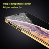 Metal Magnetic Adsorption Case For iPhone with Double Sided Tempered Glass - Techngeek