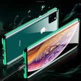 Metal Magnetic Adsorption Case For iPhone with Double Sided Tempered Glass - Techngeek