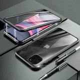 Metal Magnetic Adsorption Case For iPhone with Double Sided Tempered Glass - Techngeek