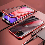 Metal Magnetic Adsorption Case For iPhone with Double Sided Tempered Glass - Techngeek