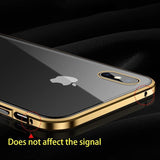 Metal Magnetic Adsorption Case For iPhone with Double Sided Tempered Glass - Techngeek