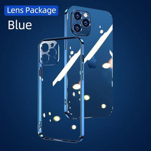 Clear Case For iPhone 12 Pro Max 12 mini TPU + PC Shockproof Full Lens Protection Cover Transparent Case - Techngeek