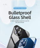 Clear Case For iPhone 12 Pro Max 12 mini TPU + PC Shockproof Full Lens Protection Cover Transparent Case - Techngeek