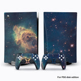 PS5 Console Disk Edition Carbon Fiber Skin Sticker Decal Cover for PlayStation 5 Disc Console and 2 Controllers