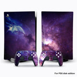 PS5 Console Disk Edition Carbon Fiber Skin Sticker Decal Cover for PlayStation 5 Disc Console and 2 Controllers