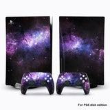 PS5 Console Disk Edition Carbon Fiber Skin Sticker Decal Cover for PlayStation 5 Disc Console and 2 Controllers