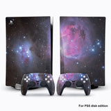 PS5 Console Disk Edition Carbon Fiber Skin Sticker Decal Cover for PlayStation 5 Disc Console and 2 Controllers