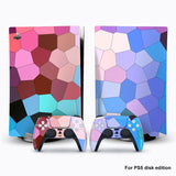 PS5 Console Disk Edition Carbon Fiber Skin Sticker Decal Cover for PlayStation 5 Disc Console and 2 Controllers