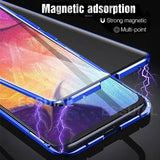 Magnetic Adsorption Metal Case For Samsung Galaxy S20 S8 S9 S10 Double-Sided Glass