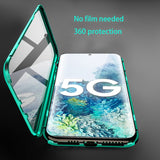 Magnetic Adsorption Metal Case For Samsung Galaxy S20 S8 S9 S10 Double-Sided Glass