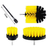 3Pcs/Set Electric Scrubber Brush Drill Brush Kit Plastic Round Cleaning Brush For Carpet Glass Car Tires Nylon Brushes 2/3.5/4in