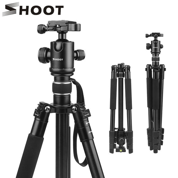 Professional Portable Travel Camera Tripod Aluminium Alloy 4-Sections Tripod Stand for Canon Nikon SLR DSLR Digital Camera